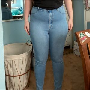 Fashion Nova Light Wash Skinny Jeans
